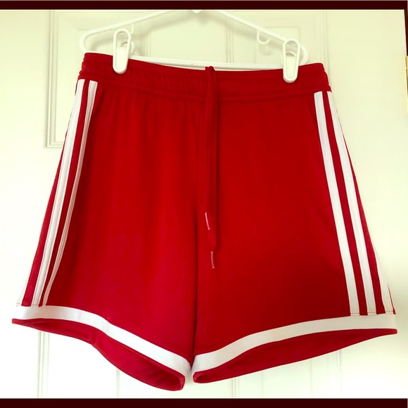 Adidas Red Soccer Shorts - Picture 1 of 2